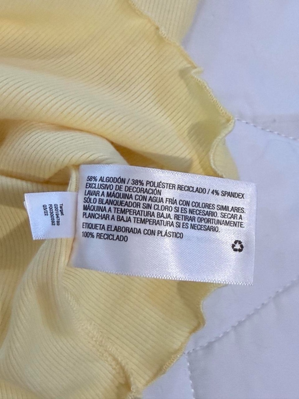 Lace-Trim Ribbed Tank Top - Yellow - Picture 4 of 4